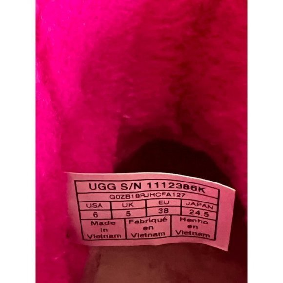 UGG kid's pink Classic short Clear Mini boots size 6/ EUR 38 - Picture 4 of 9